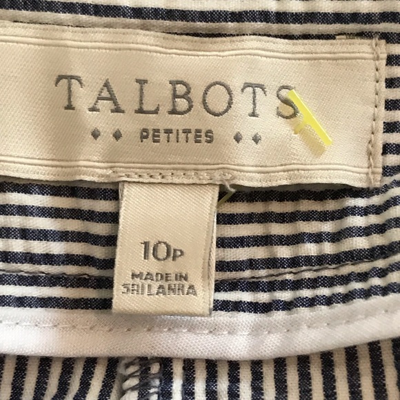 Talbots Capri pants. Striped.Size 10P. 100% cotton - Picture 6 of 7